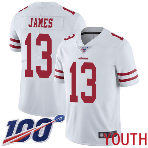 San Francisco 49ers Limited White Youth Richie James Road NFL Jersey #13 100th Season Vapor Untouchable